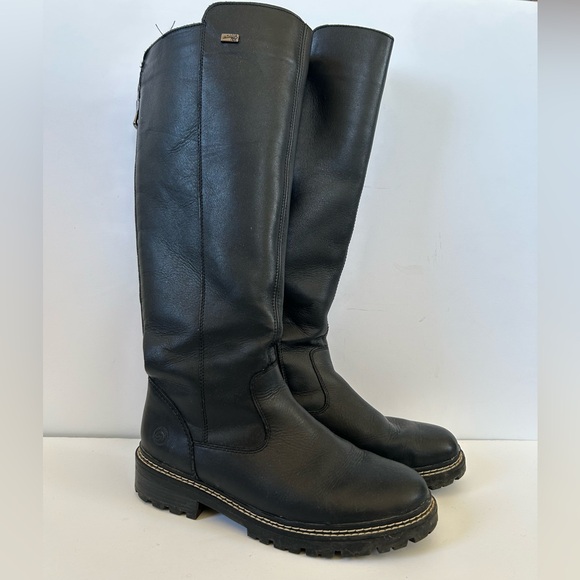 Remonte Women's D0B72-01 Stefanie Smooth Leather Tall Boot, Black, 8 US/39 EU - Picture 1 of 16